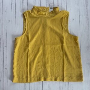 NWT  Sleeveless Button-Back Top in  Yellow